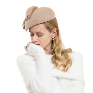 Women Wool Derby Hat For Women Pillbox Hat Wedding Hats Felt 2639
